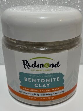 3/$30 Redmond Bentonite Clay Facial Mask - White & Teal Packaging